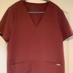 Figs Casma Scrub Top Dusty Rose Size Large